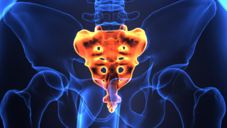 Human Skeleton Vertebrae Anatomy For Medical Concept 3D Illustration