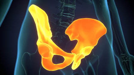Human Skeleton Skull Bone Anatomy For Medical Concept 3D Illustration
