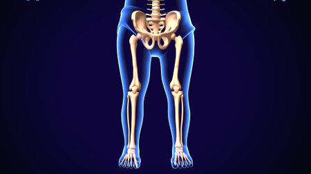 Human skeleton anatomy 3D Rendering For medical and health care conceptの写真素材