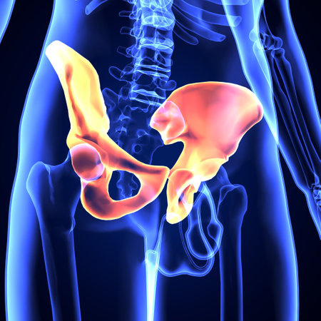 Human skeleton anatomy - fibula Bone 3D Rendering For Medical Concept