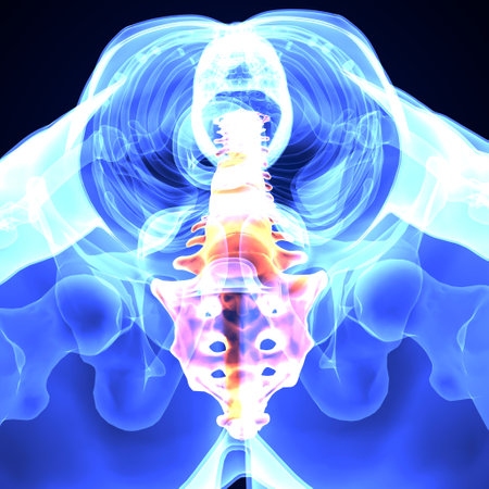 X-ray of human body and lungs. 3D illustration.
