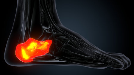 Knee joint pain, 3D illustration. Knee joint inflammationの写真素材