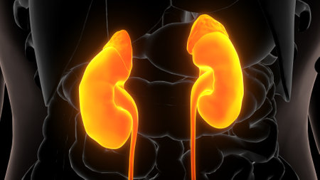 Human Urinary System Anatomy For Medical Concept 3D Illustrationの写真素材