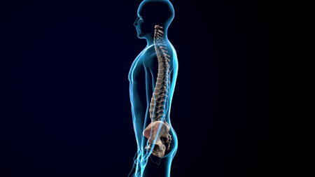 Human skeleton anatomy x-ray with bones, 3D Renderingの写真素材