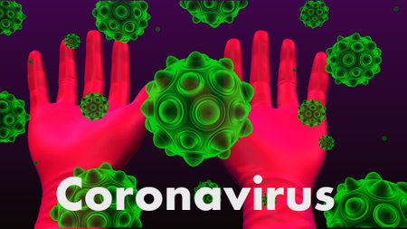 Coronavirus 2019-nCoV. Coronavirus 2019-nCoV. Vector illustration.の写真素材