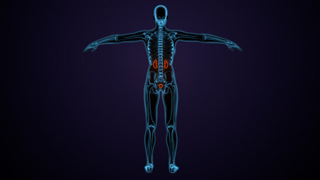 Human Skeleton Anatomy For Medical Concept 3D Illustration.の写真素材