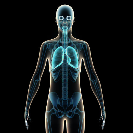 Human Lungs Anatomy - 3D Illustration of Human Bodyの写真素材
