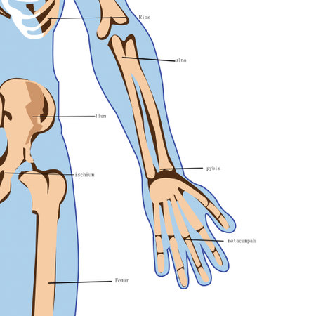 Human leg anatomy on white background. Vector illustration.の写真素材