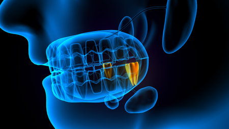 Human Teeth Anatomy For Medical Concept. 3D Illustrationの写真素材