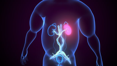 Human Urinary System Anatomy For Medical Concept 3D Illustration