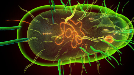 Human bacteria anatomy. 3d illustrationsの写真素材