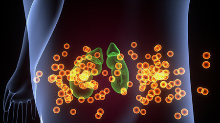 Human glands anatomy. 3d illustrationsの写真素材