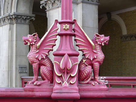 Heraldic Griffins of Holborn bridge, London          の写真素材