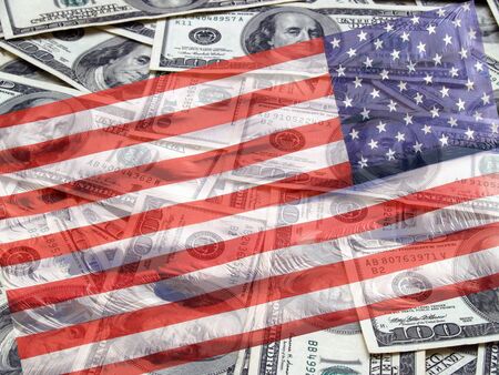 Money and American Flag