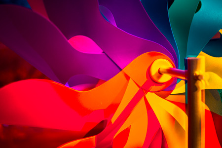 Windmill in the rotationの写真素材