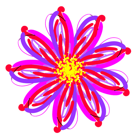 Vector abstract summer background with white flowerのイラスト素材