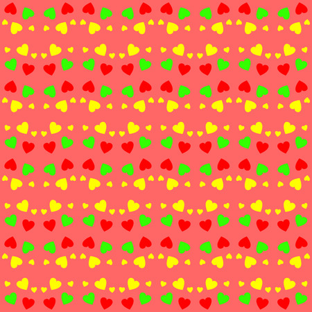 Abstract seamless heart pattern. Ink illustration. Black and white.