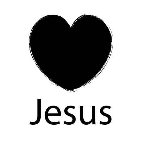 i love Jesus, font type with signsのイラスト素材