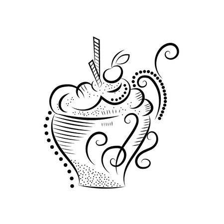 Vector abstract cup of coffee.のイラスト素材