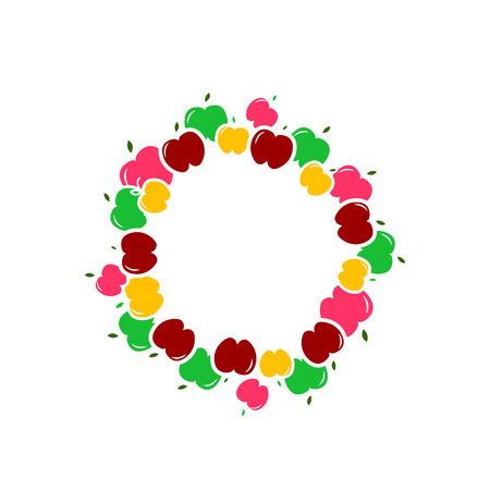 Set of honey labels, badges and design elements for Rosh Hashanah, jewish new year. "Happy New Year".のイラスト素材