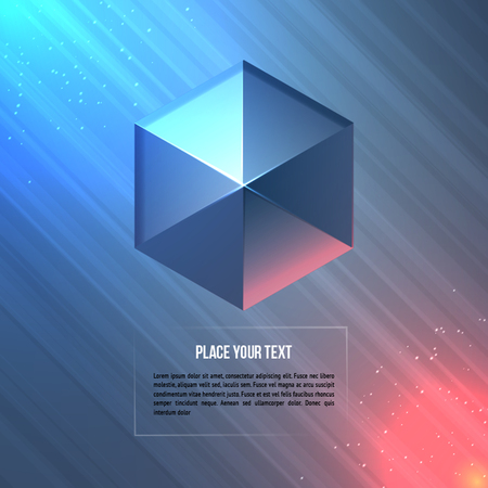 Geometric shape. Gem hexagon shape.のイラスト素材