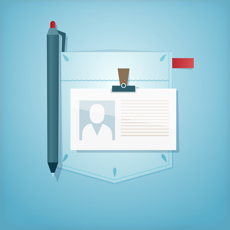 Pocket Design. Office profession. Vector Illustrationのイラスト素材
