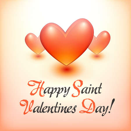 Stylish Happy Valentine Day postcard.のイラスト素材