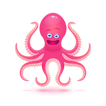 Vector cartoon octopus illustrationのイラスト素材