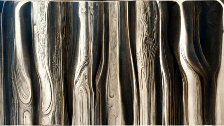 Close-up of liquid metal flow, digital abstract painting background