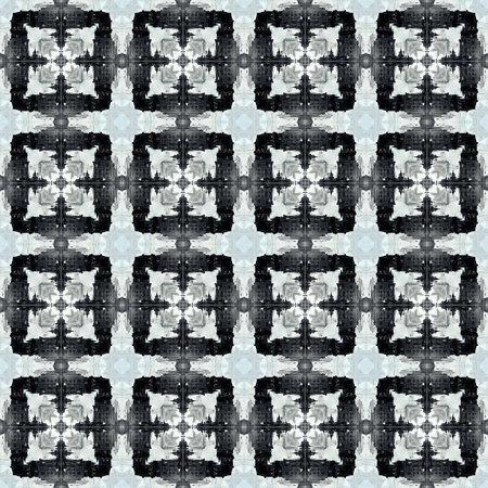 Seamless abstract grey blue vintage pattern, elegant gift wrapping paper template
