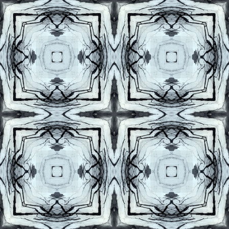 Seamless abstract grey blue vintage pattern, elegant gift wrapping paper template