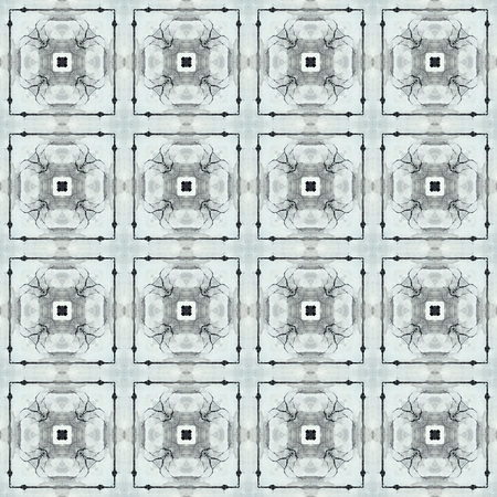 Seamless abstract grey blue vintage pattern, elegant gift wrapping paper template