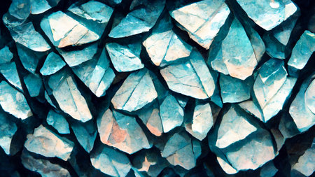 Blue stone, contemporary art, top view surface, abstract background
