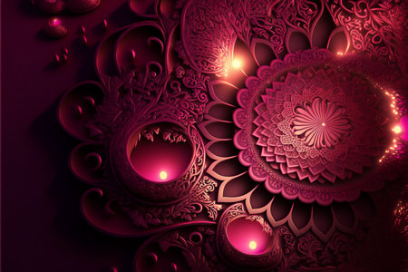 Diwali festival wallpaper, creative digital illustration painting, 3D illustration