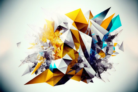 Geometric polygonal modern, digital illustration painting, abstract background