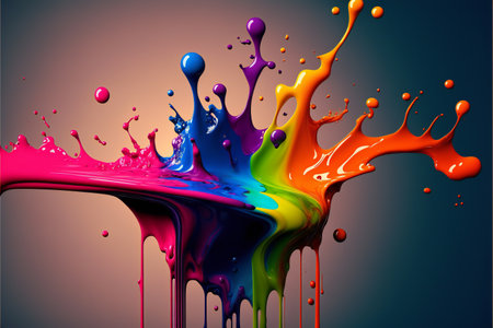 Rainbow color paint splash wallpaper background, abstract background