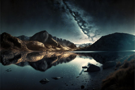 Spectacular nature background of beautiful mountain, scenery backgroundの写真素材