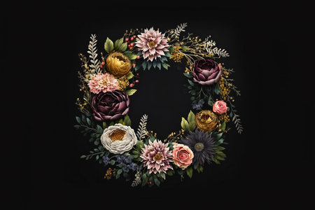 Crown floral wreath flowers, nature, flowers & gardensの写真素材