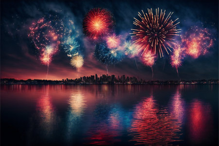 New years fireworks, fireworks arts and cities, holidays, new years