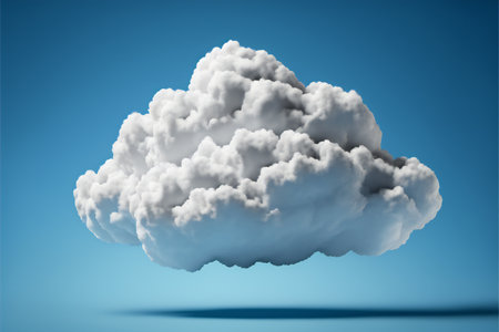 White cloud on blue background, nature, clouds and skiesの写真素材