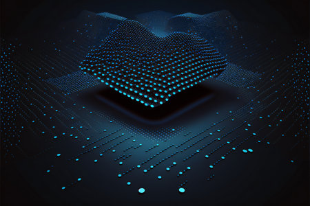 Dark blue with dots pattern, abstract, backgrounds