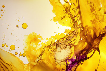 Artistic yellow texture watercolor inkscape, abstract, colorsの写真素材