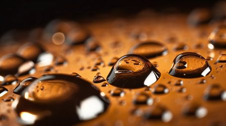 Drops of sweat on tanned skin close up, abstract, texturesの写真素材