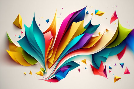 Colorful element on white background, abstract, colors