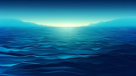 Blue gradient illustration of dee, nature, sea & oceanの素材