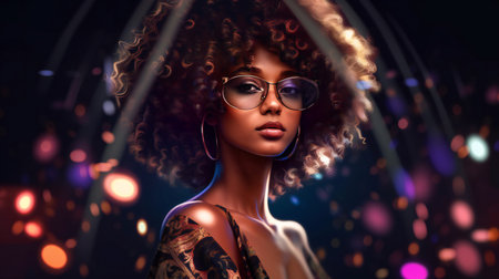 Digital painting elegant and fashionable woman, people, expressionsの素材