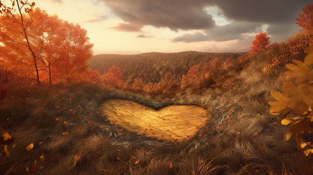 Heart, creative digital illustration, abstract, loveの素材