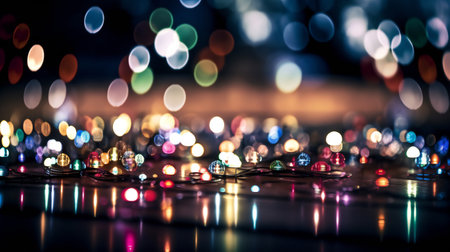 Bokeh background, creative digital illustration, abstract, colorsの素材