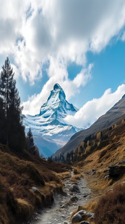 The famous mountain matterhorn peak, nature, mountainsの素材