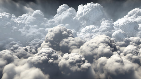 Cumulus soft white cloudy special effect, nature, clouds and skiesの素材